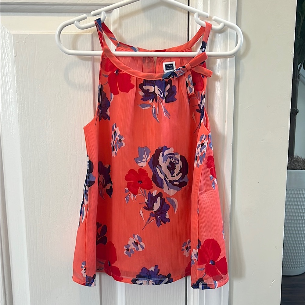 Janie and Jack size 4 summer flower tank